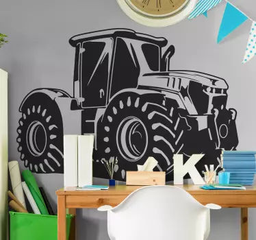 Monochromatický štýlový samolepka na traktor - Tenstickers