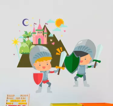 Nálepka detských rytierov - Tenstickers