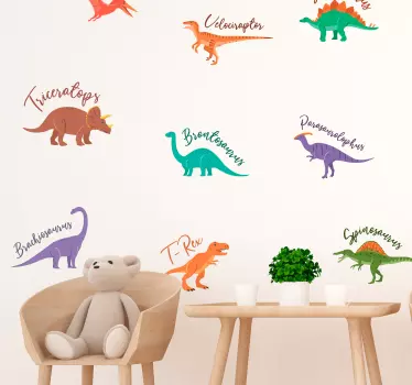 Nálepka dinosaurov s názvom domáca stena - Tenstickers