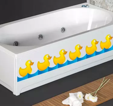 Nálepka do kúpeľne so žltými kačkami - Tenstickers