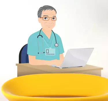 Nálepka estetická ilustrácia zdravotníckeho odborníka - Tenstickers