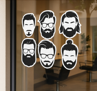 Nálepka estetická kadernícke štýly - Tenstickers