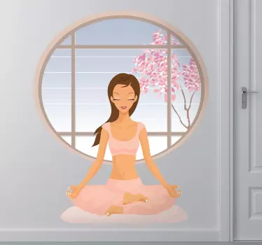 Nálepka estetická meditácia pokoj - Tenstickers