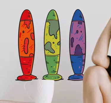 Nalépka farebné lávové lampy - Tenstickers