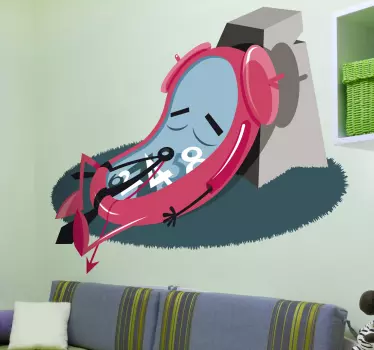 Nalépka hravý spací hodinový stroj - Tenstickers