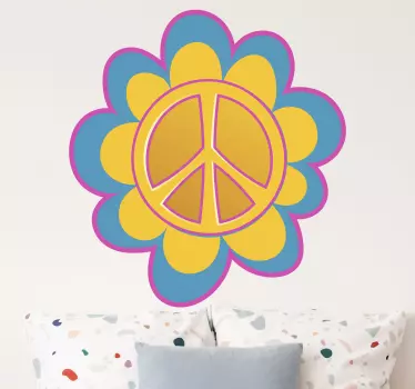 Nalépka kvetinový symbol mieru - Tenstickers
