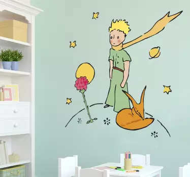 Nálepka malého princa a ružovej steny - Tenstickers