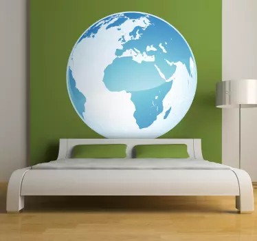 Nálepka mapa sveta z afriky a európy - Tenstickers