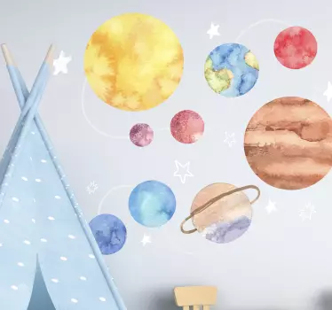 Nálepka mapy slnečnej sústavy - Tenstickers