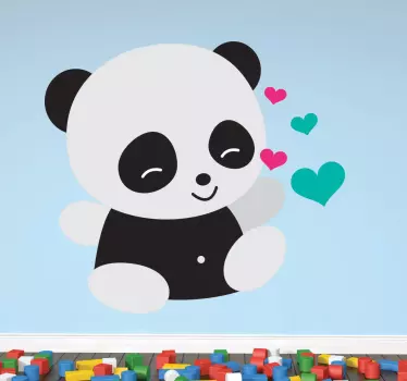 Nálepka milujúceho detského panda - Tenstickers