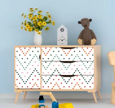 Nálepky na nábytok farebný šípový vzor - Tenstickers