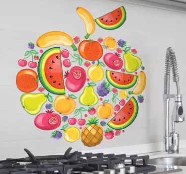 Nálepka na ovocie koláž z ovocia - Tenstickers