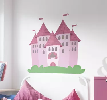 Nálepka na ružový hrad - Tenstickers