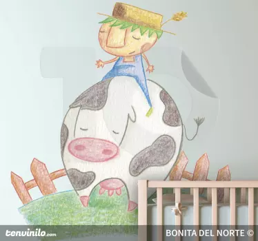 Nálepka na stenu beto a kravu - Tenstickers