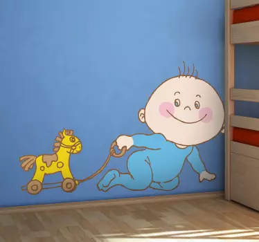Nálepka na stenu pre bábätká a kone - Tenstickers