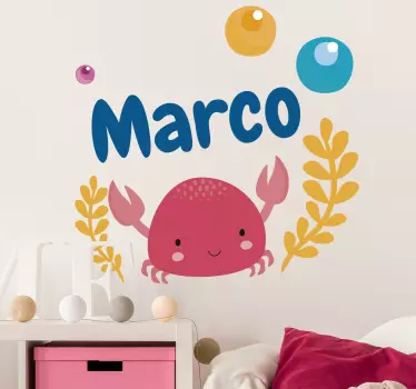 Nálepka na stenu zvieraťa morského kraba - Tenstickers