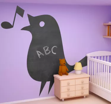 Nálepka na tabuli s piesňou pre vtákov - Tenstickers
