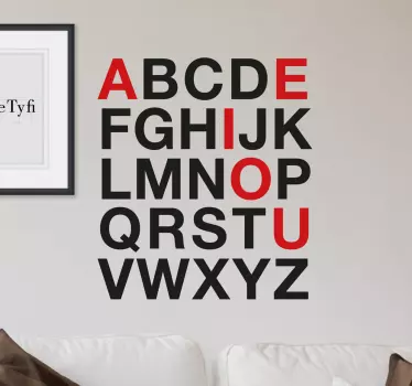 Nálepka na text helvetic abeceda - Tenstickers