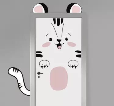 Nálepka na tigrie nálepky na sklenené dvere - Tenstickers