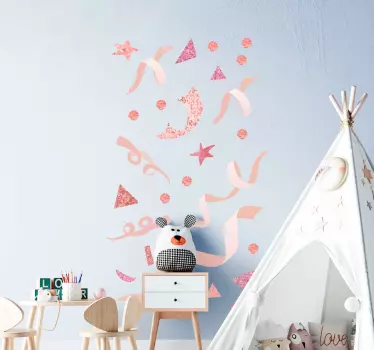 Nálepka pre bábätko hravá pastelová grafika - Tenstickers