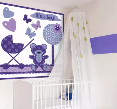 Nálepka pre bábätko roztomilý chlapec - Tenstickers