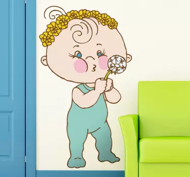 Nálepka pre chlapca s púpavou pre deti - Tenstickers