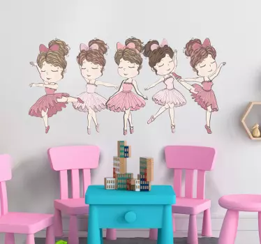 Nálepka pre deti baletná tanečnica - Tenstickers