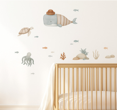 Nálepka pre deti boho oceánske zvieratá - Tenstickers