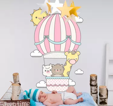 Nálepka pre deti cesta balónom - Tenstickers