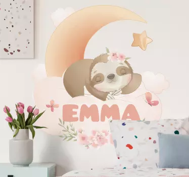 Nálepka pre deti chutná ilustrácia leňochoda - Tenstickers