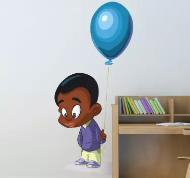 Nálepka pre deti dieťa s balónom - Tenstickers
