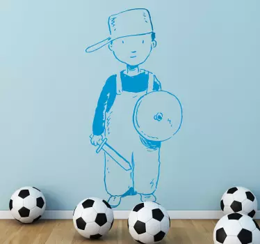 Nálepka pre deti dieťa s bubnom - Tenstickers