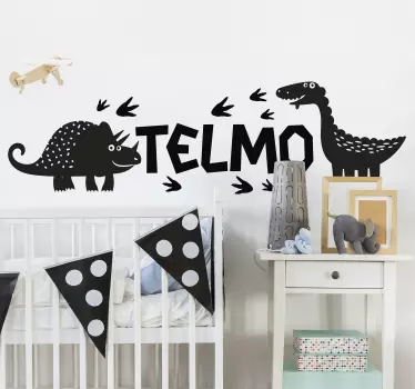 Nálepka pre deti dinosaury a meno - Tenstickers