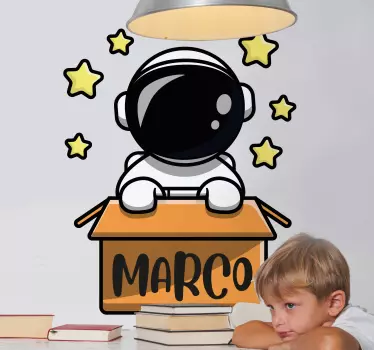 Nálepka pre deti dobrodružstvo astronauta - Tenstickers