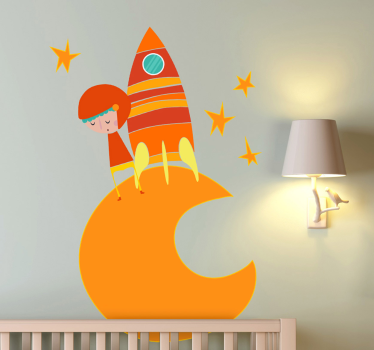 Vesmírna nálepka dobrodružstvo na mesiaci - Tenstickers