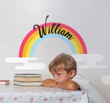 Nálepka pre deti dúhová osobná nástenná dekorácia - Tenstickers