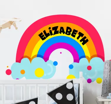 Nálepka pre deti dúhové meno na mieru - Tenstickers