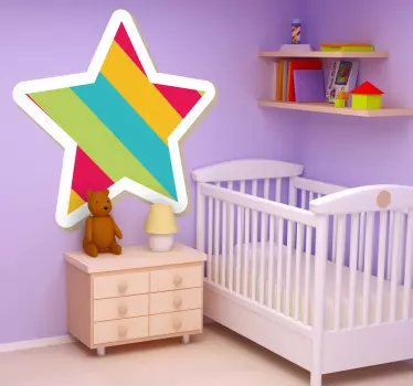 Nálepka pre deti farebná hviezda - Tenstickers