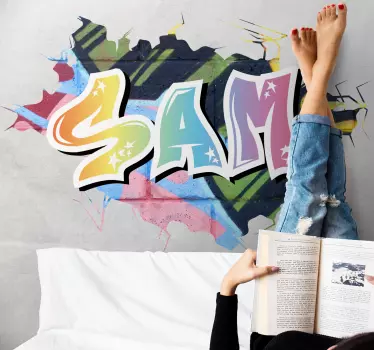 Nálepka pre deti farebná prispôsobiteľná typografia - Tenstickers