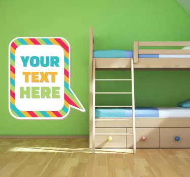 Nálepka pre deti farebná rečová bublina - Tenstickers