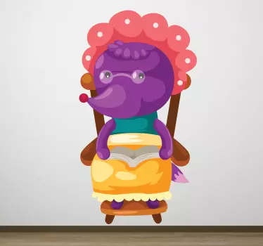 Nálepka pre deti farebná rozprávková babička - Tenstickers