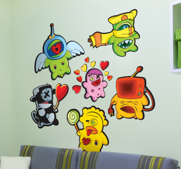 Nálepka pre deti farebné rozprávkové postavičky - Tenstickers
