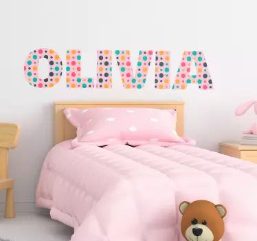 Nálepka pre deti farebné písmená s menom - Tenstickers