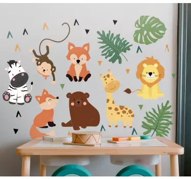 Nálepka pre deti farebné zvieracie postavy - Tenstickers