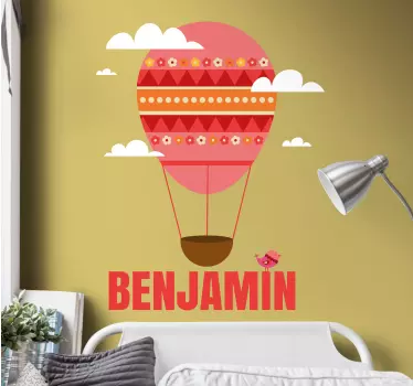 Nálepka pre deti farebný teplovzdušný balón - Tenstickers