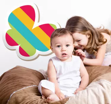 Nálepka pre deti farebný tvar motýľa - Tenstickers