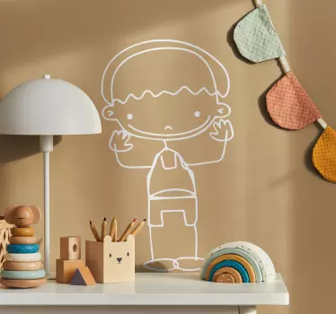 Nálepka pre deti hravá detská postava - Tenstickers