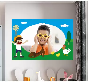 Nálepka pre deti hravá farmárska scéna - Tenstickers