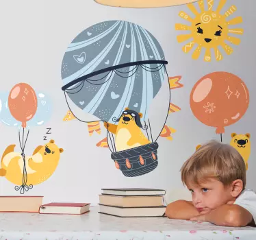Nálepka pre deti hravé balónové dobrodružstvo - Tenstickers