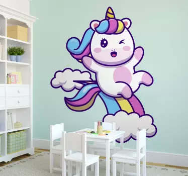 Nálepka pre deti hravo jednorožec ikona - Tenstickers